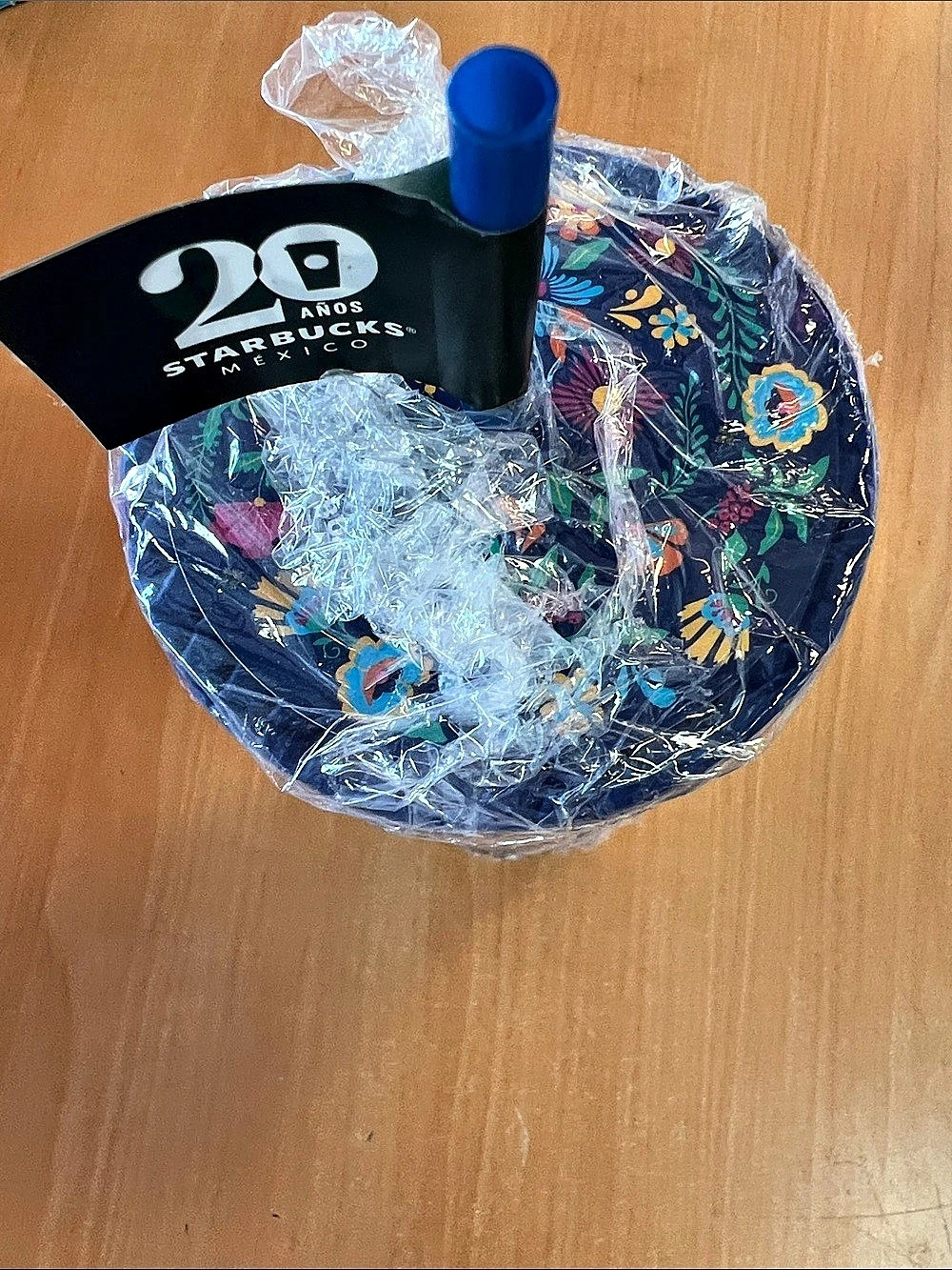 Starbucks Mexico 20th Anniversary Blue Sapphire Grid Tumbler Blue